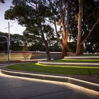 The grounds of UNSW Sydney in the evening